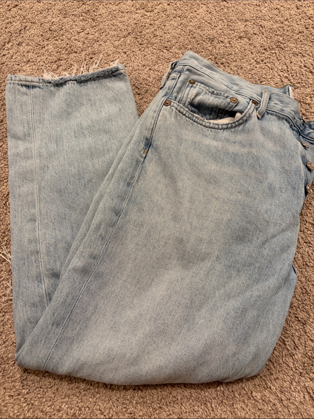 AGOLDE 90's Mid Rise Loose Fit Distressed Jeans Size 31